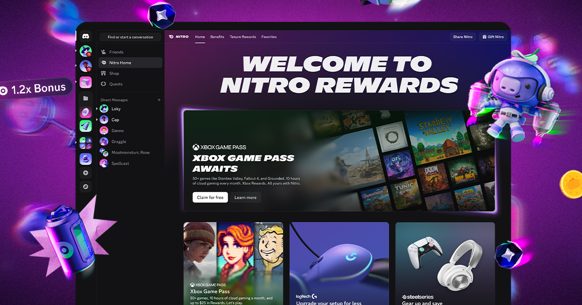 Discord Unveils Nitro Rewards with Xbox Game Pass