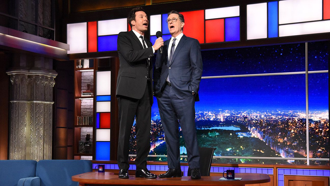 Fallon and Kimmel Honor Colbert's Late Show Finale