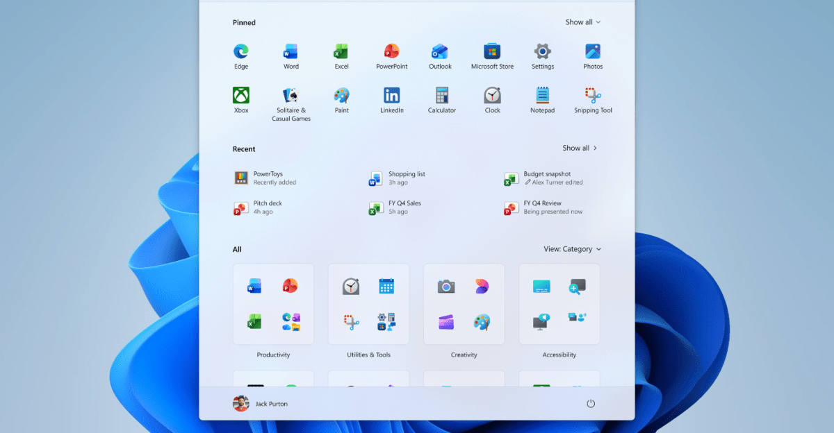 Windows 11 Tests Movable Taskbar and Start Menu